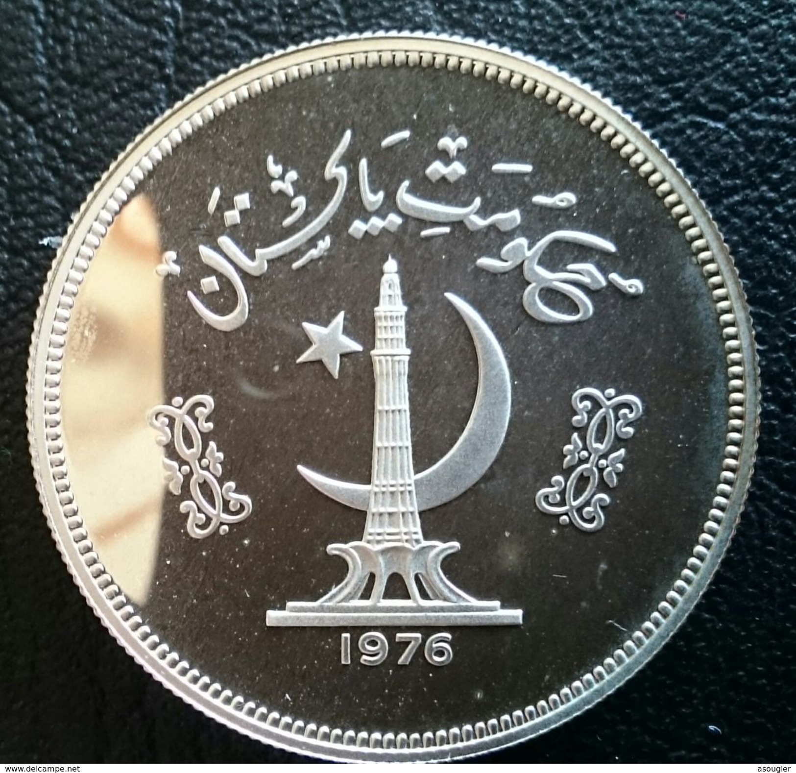 PAKISTAN 100 RUPEES 1976 SILVER PROOF "Conservation" Free Shipping Via Registered - Pakistan