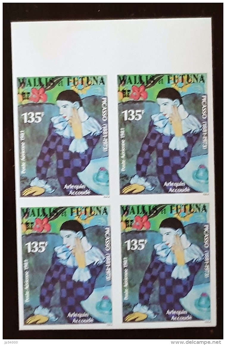 WALLIS ET FUTUNA Picasso, Peinture, Painting. Yvert N° PA 111 ** MNH -- Bloc De 4 NON DENTELE - Picasso