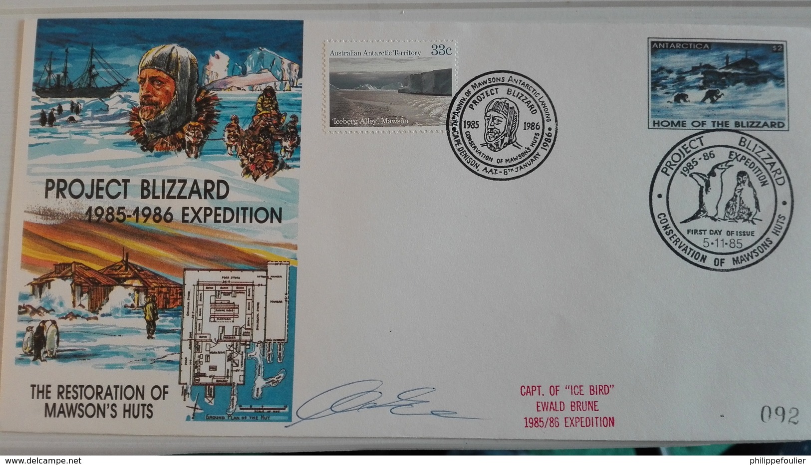 AAT   Project Blizzard  85/86 Navire IceBird   Signature Capitaine - Covers & Documents