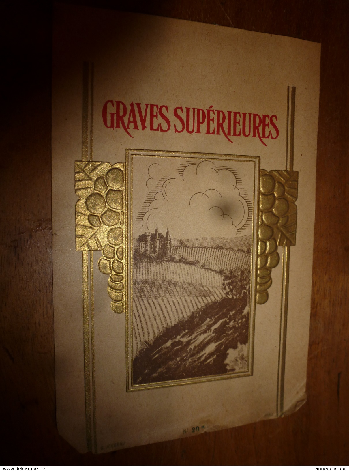 1920 ? Spécimen étiquette De Vin De GRAVES SUPÉRIEURES ,  N° 20H  ,déposé, Imp. G.Jouneau  3 Rue Papin à Paris - Castles