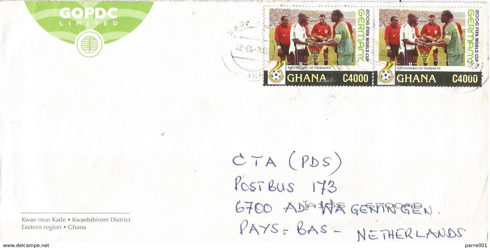 Ghana 2006 World Cup Germany Football Black Stars Pennants Exchange C4000 Cover - 2006 – Germany