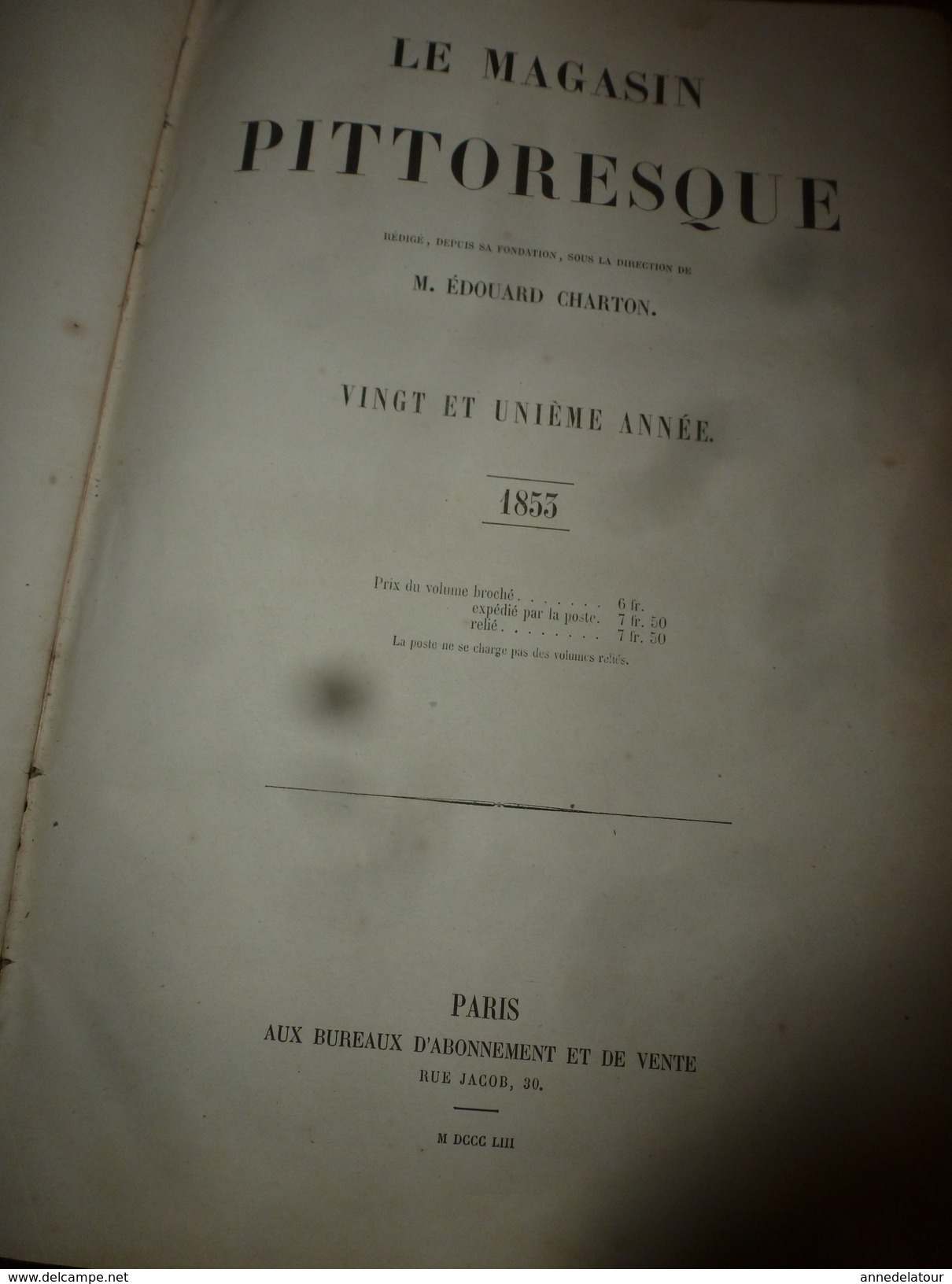 1853  MAGASIN PITTORESQUE  :L'ARTdu TOURNEUR (tournage);Villers,Andresselles,Tonquedec,Bruxelles;etc - 1800 - 1849