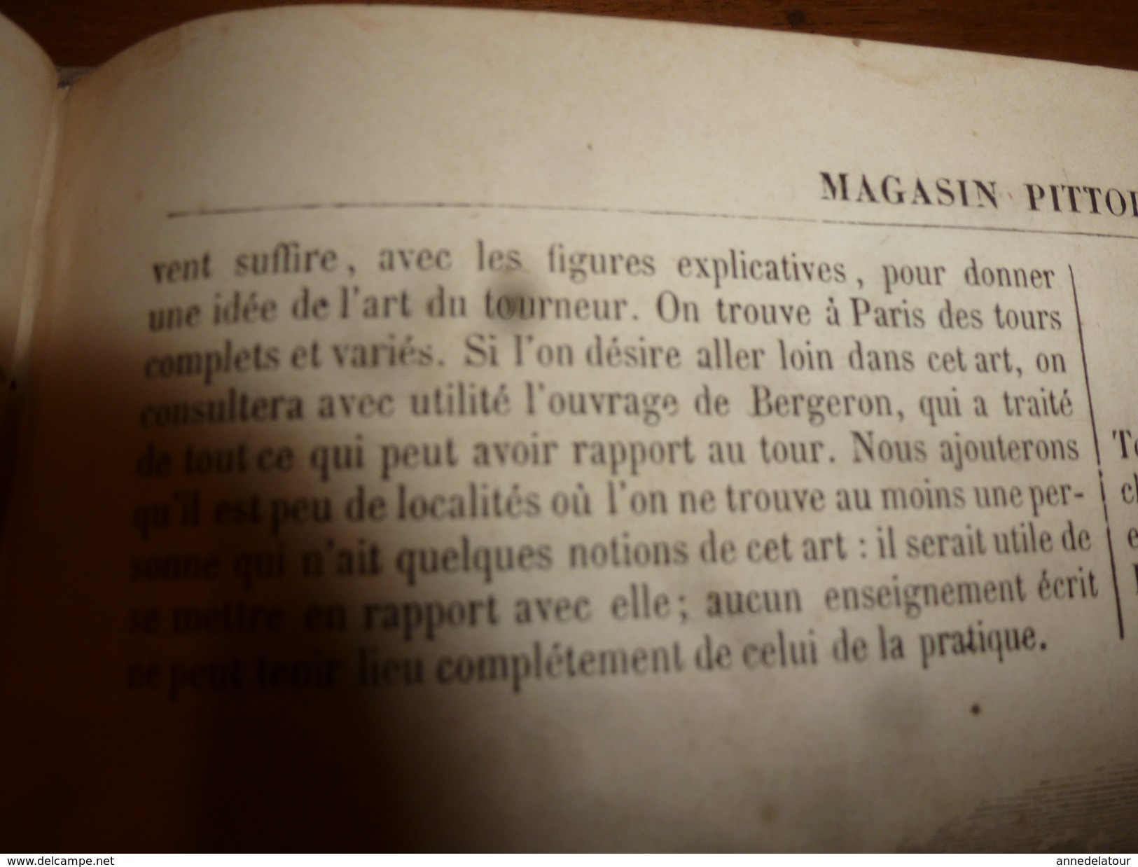 1853  MAGASIN PITTORESQUE  :L'ARTdu TOURNEUR (tournage);Villers,Andresselles,Tonquedec,Bruxelles;etc