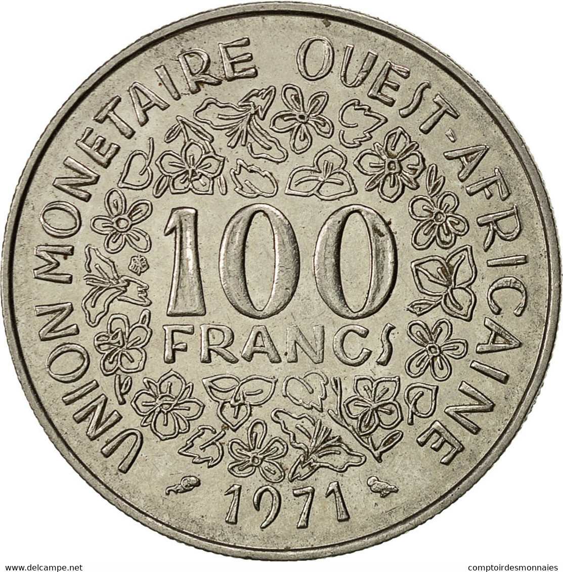 Monnaie, West African States, 100 Francs, 1971, TTB, Nickel, KM:4 - Côte-d'Ivoire