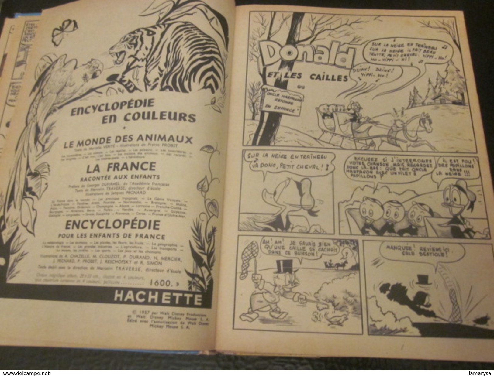 Vintage BD (en français) Séries Disney MICKEY EDITIONS COLBERT 5 RELIURES LES BELLES HISTOIRES DE WALT-DISNEY N°36 à 40