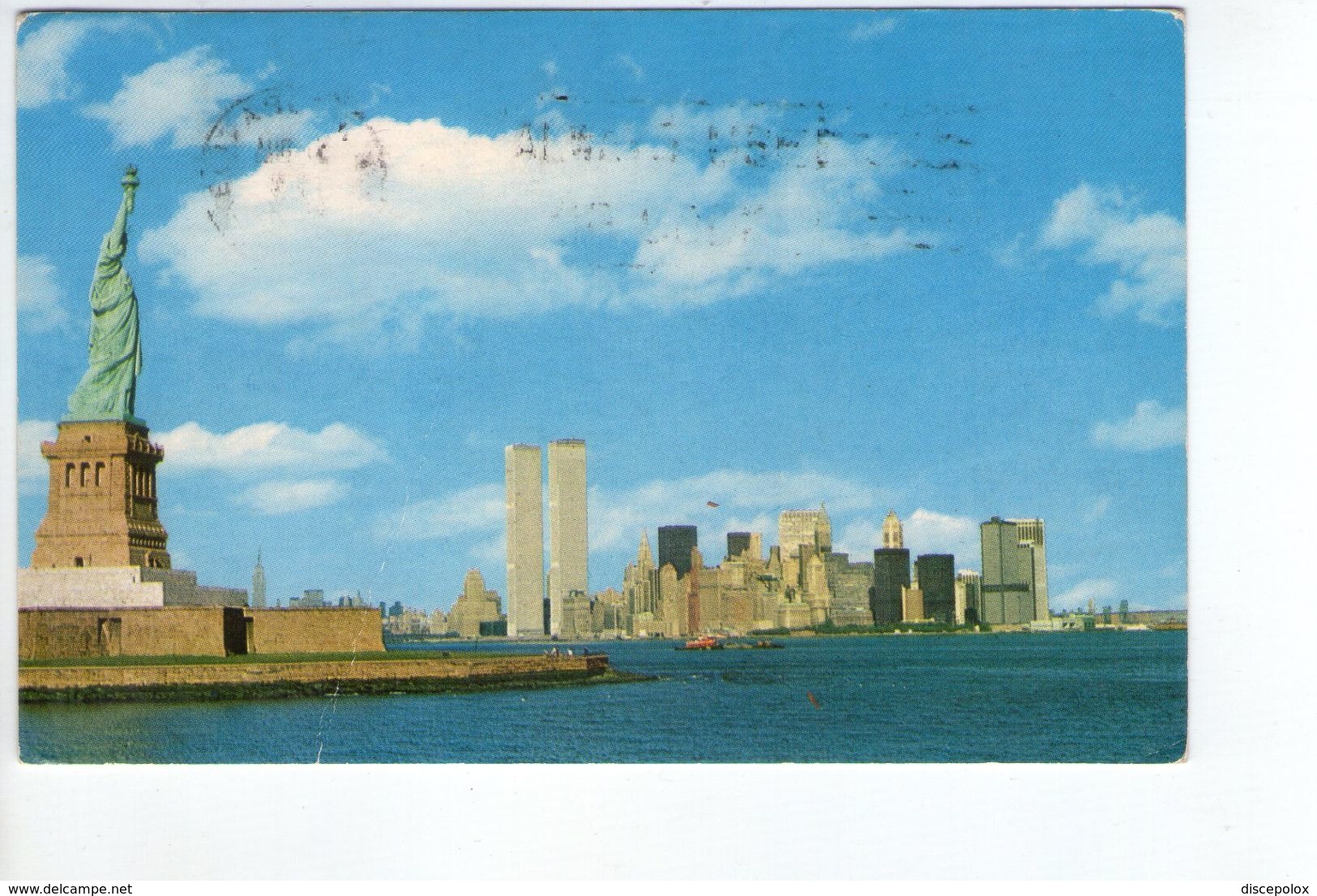 U1422 Small Postcard:  NY - New York > World Trade Center And Statue Of Liberty + Nice Stamp - Bollo Filatelico - Statue Of Liberty