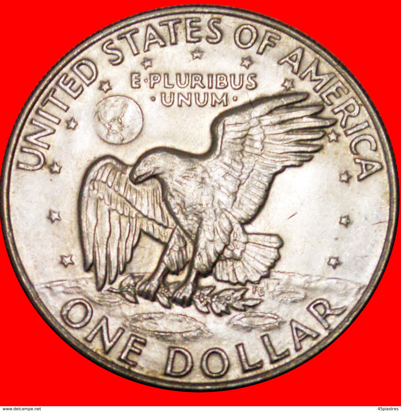 √ LUNAR DOLLAR: USA ★ 1 DOLLAR 1974D! LOW START ★ NO RESERVE! Dwight D. Eisenhower (1890-1969) - 1971-1978: Eisenhower