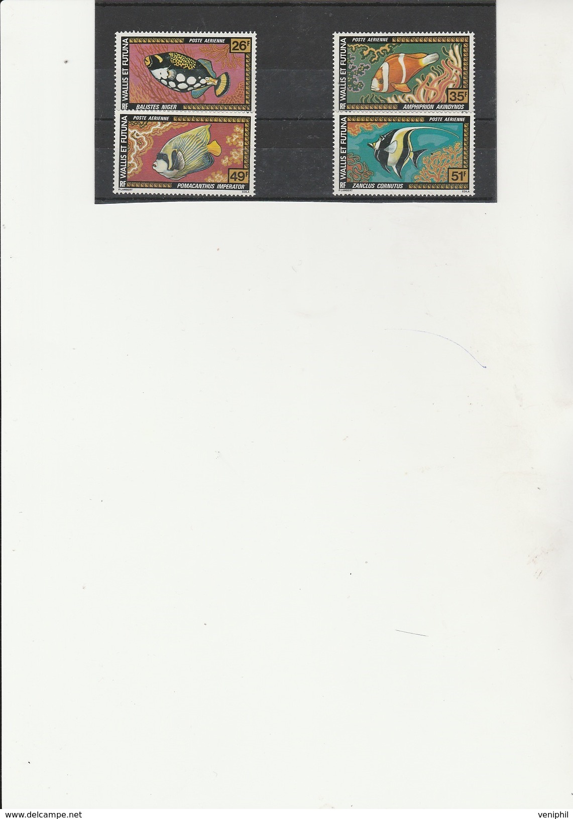 WALLIS ET FUTUNA - POSTE AERIENNE  N° 76 A 79  NEUF INFIME CHARNIERE - ANNEE 1978 -COTE : 19 € - Neufs