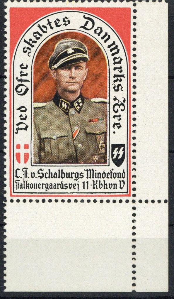 SS WK II Vignette Von Schalburg Waffen SS Dänemark I-II - Oorlog 1939-45