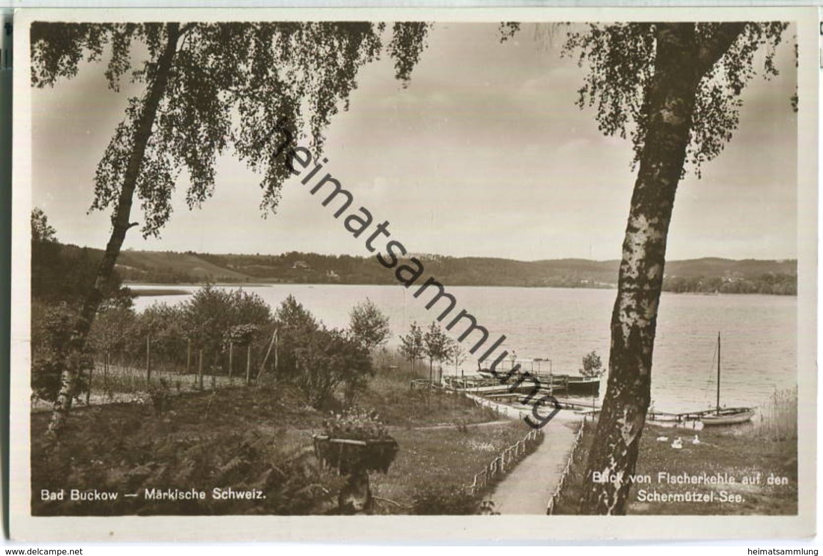 Bad Buckow - Märkische Schweiz - Fischerkehle - Schermützelsee - Foto-Ansichtskarte - Verlag Rudolf Lambeck Berlin - Buckow