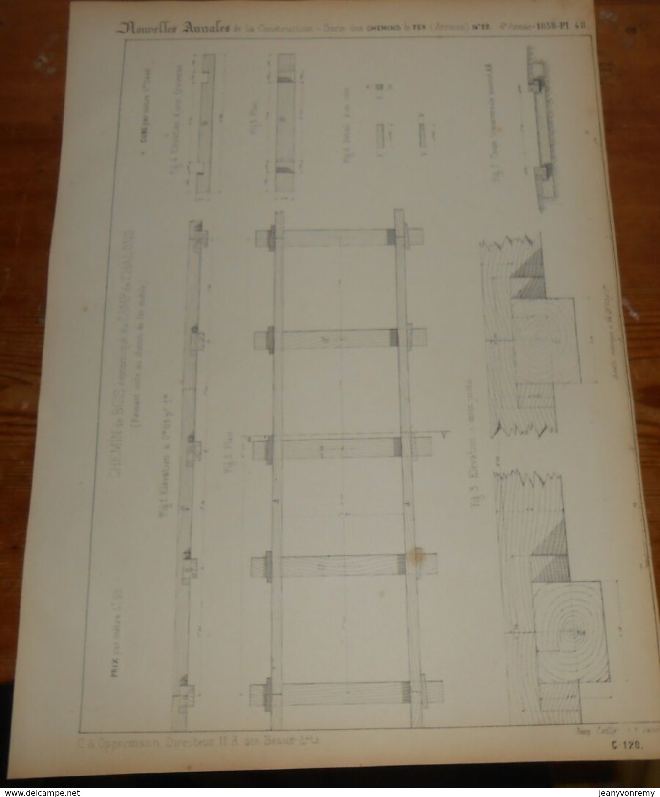 Plan Du Chemin De Bois Du Camp De Chalons.1858 - Travaux Publics