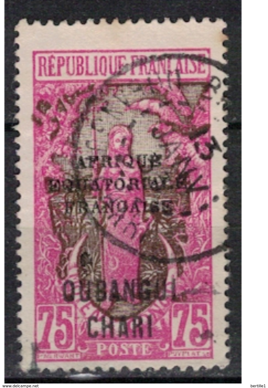 OUBANGUI          N°  YVERT     58     ( 12 )            OBLITERE       ( SD ) - Used Stamps