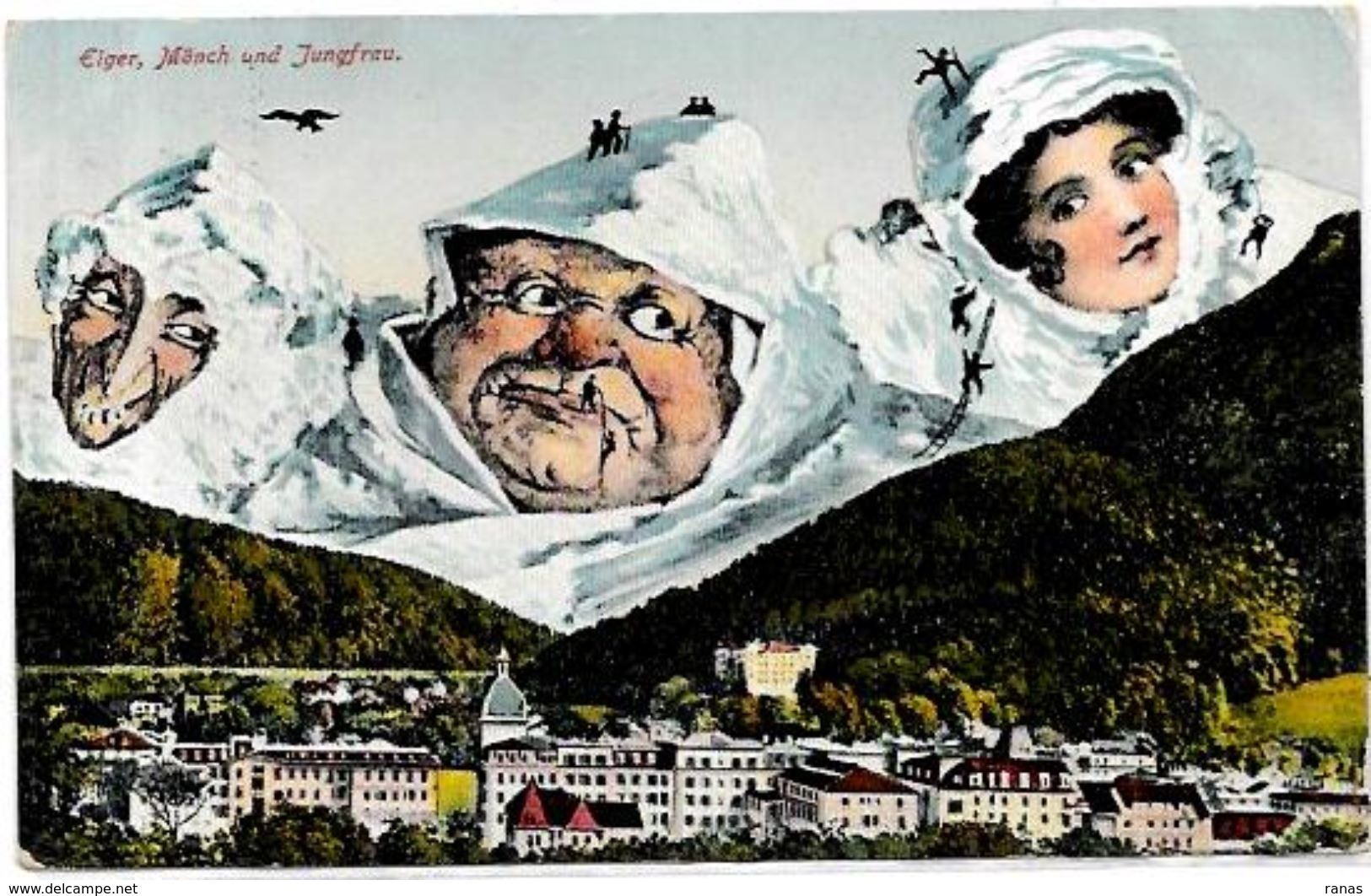 CPA  Surréalisme Montage Suisse Helvétia Schweiz Svizzera Circulé - Mon