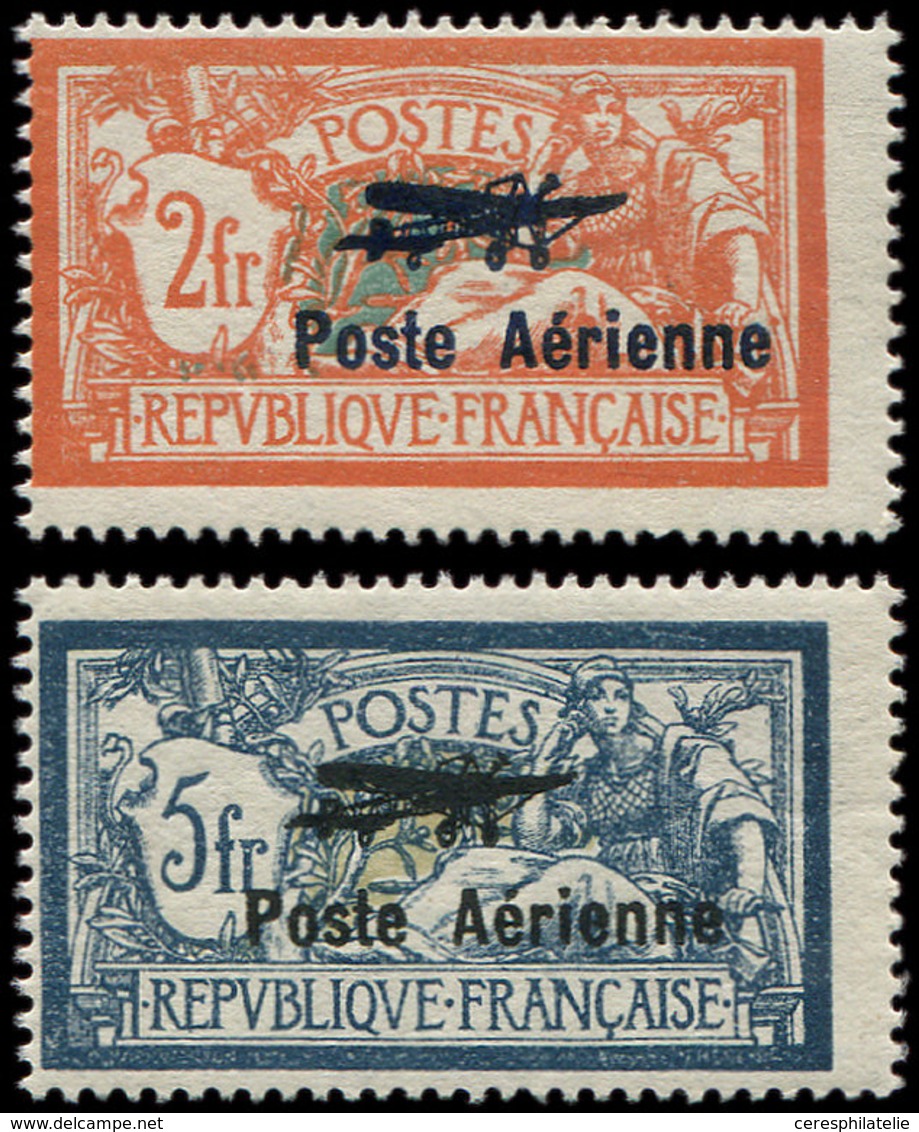 ** POSTE AERIENNE 1/2 2f. Et 5f, TB - 1927-1959 Ungebraucht