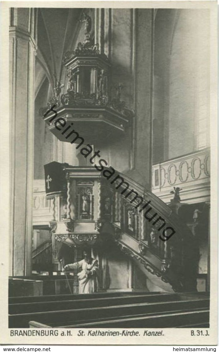 Brandenburg A. H. - St. Katharinen Kirche - Kanzel - Foto-AK 30er Jahre - Verlag Ludwig Walter Berlin - Brandenburg
