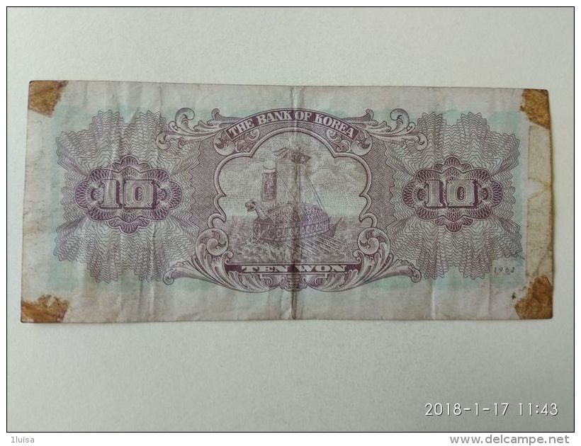 10 Won 1962-65 - Korea, South