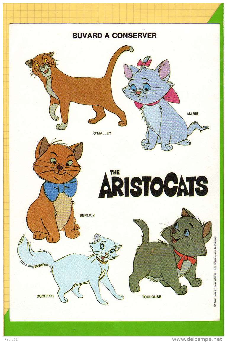 Buvard &amp; Blotting Paper : The ARISTOCATS (Chat ) - Dieren