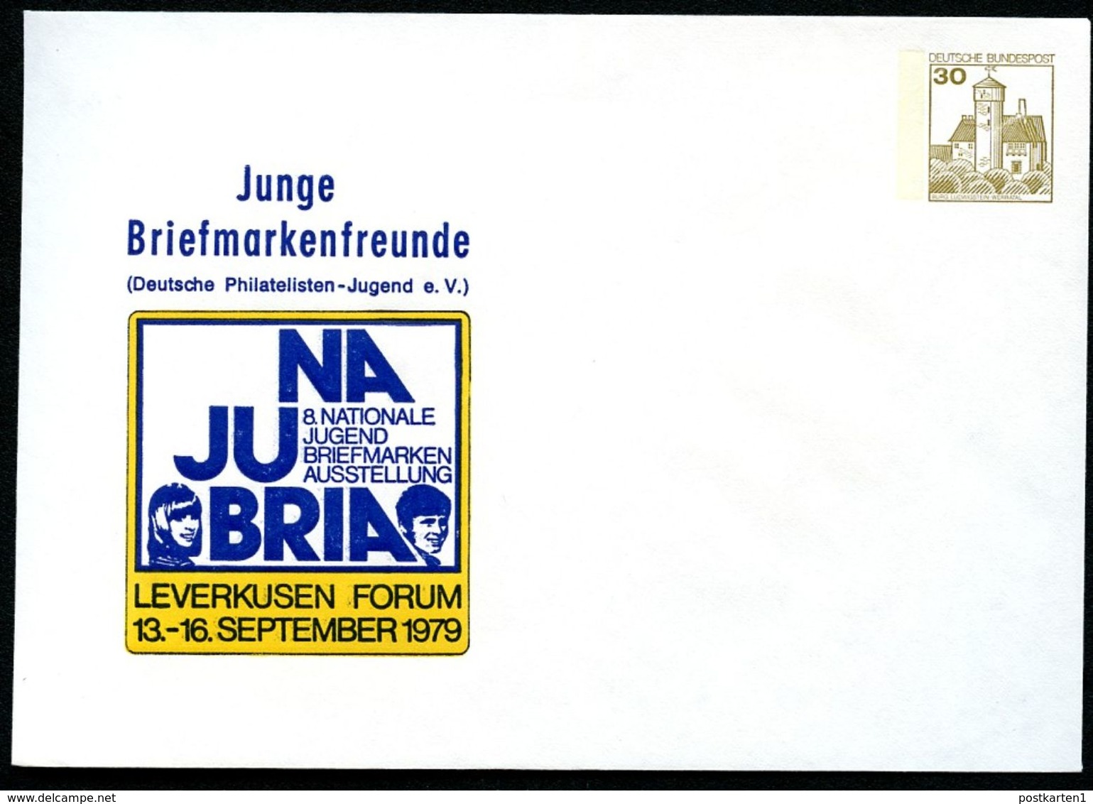 Bund PU108 D2/013 Privat-Umschlag NAJUBRIA LEVERKUSEN 1979 - Enveloppes Privées - Neuves