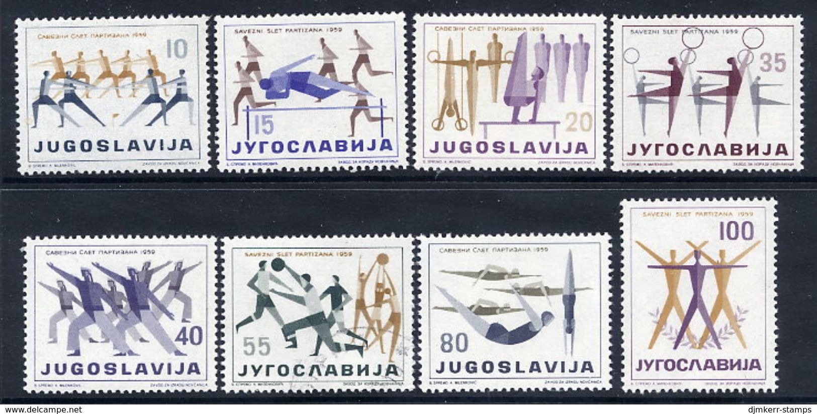 YUGOSLAVIA 1959 Sports Union  MNH / **.  Michel 900-07 - Neufs