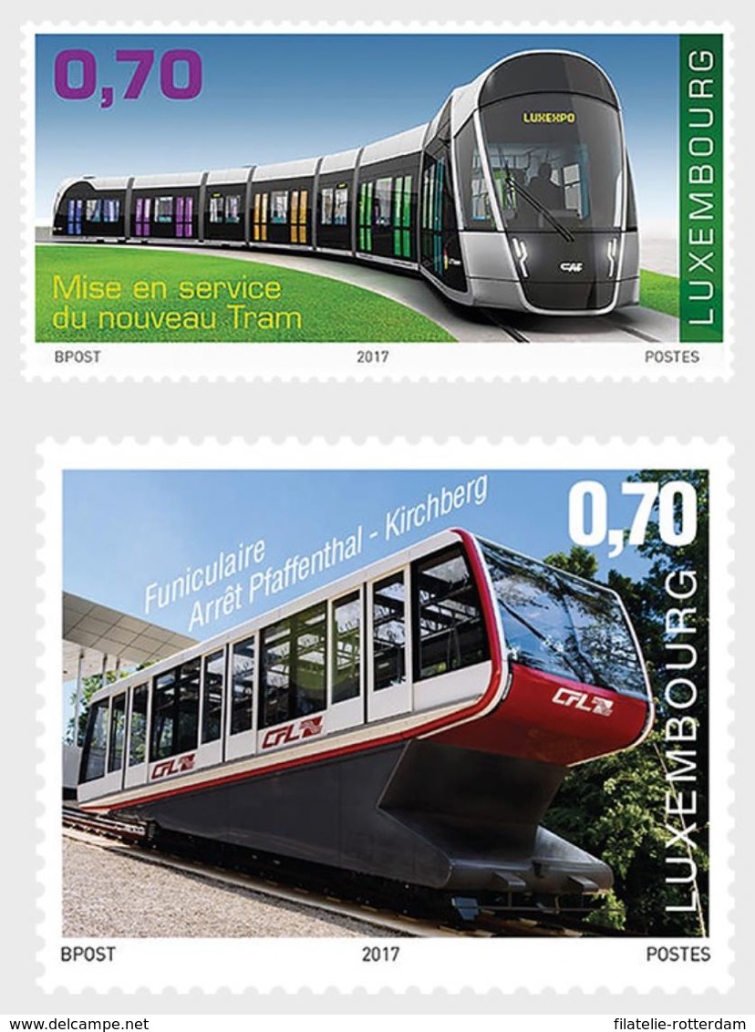 Luxemburg / Luxembourg - Postfris / MNH - Complete Set Trams 2017 - Unused Stamps