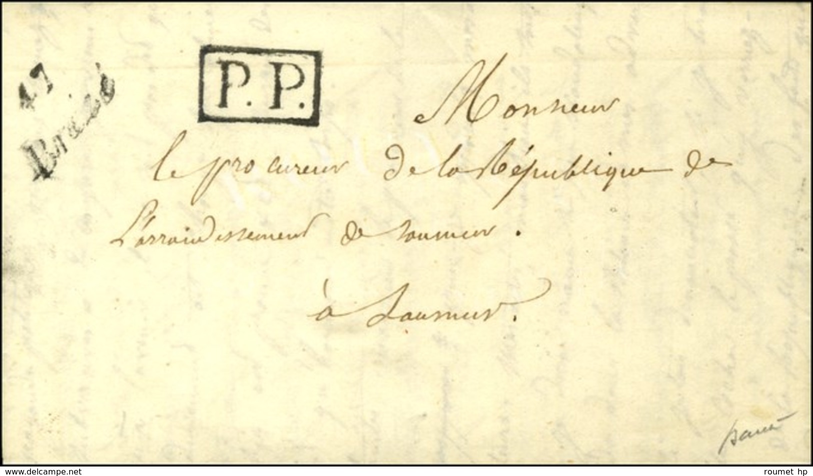 47 / Brecé + P. P. Sur Lettre Avec Texte Daté 1850. - TB / SUP. - R. - 1801-1848: Vorläufer XIX