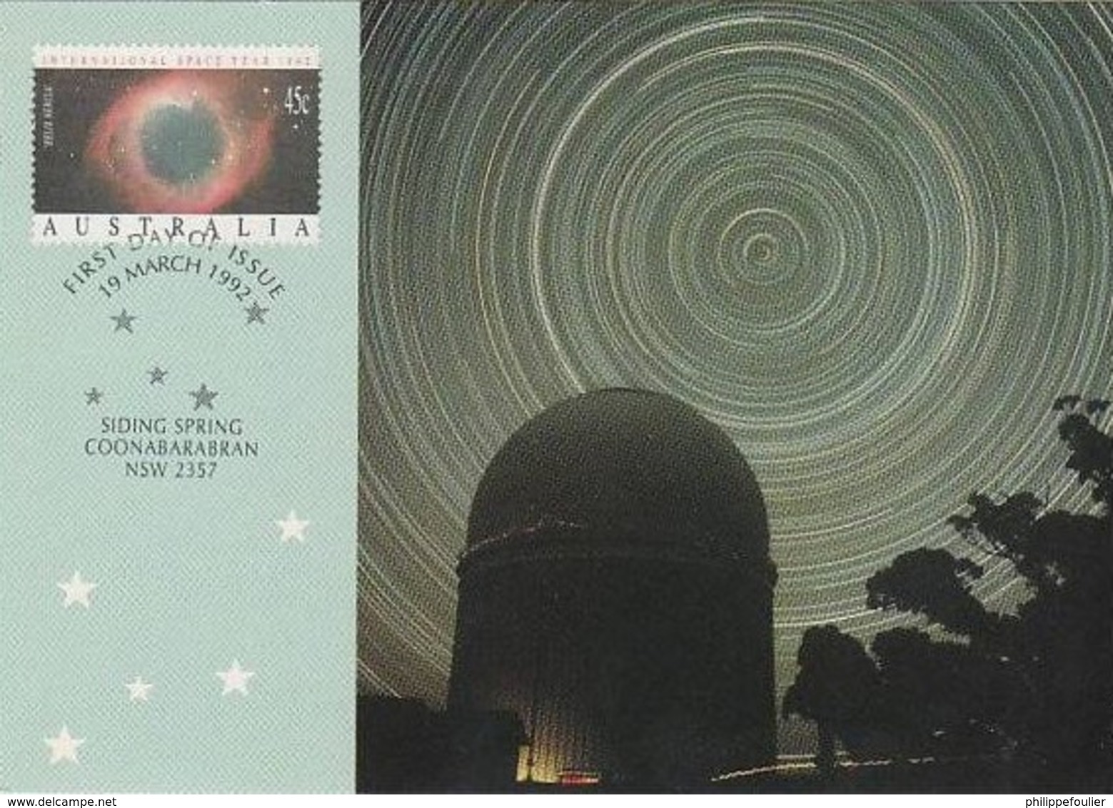 AAT  International Space Year 1992  - 3 Maximum Card - First Day 19. March 1992 - Covers & Documents