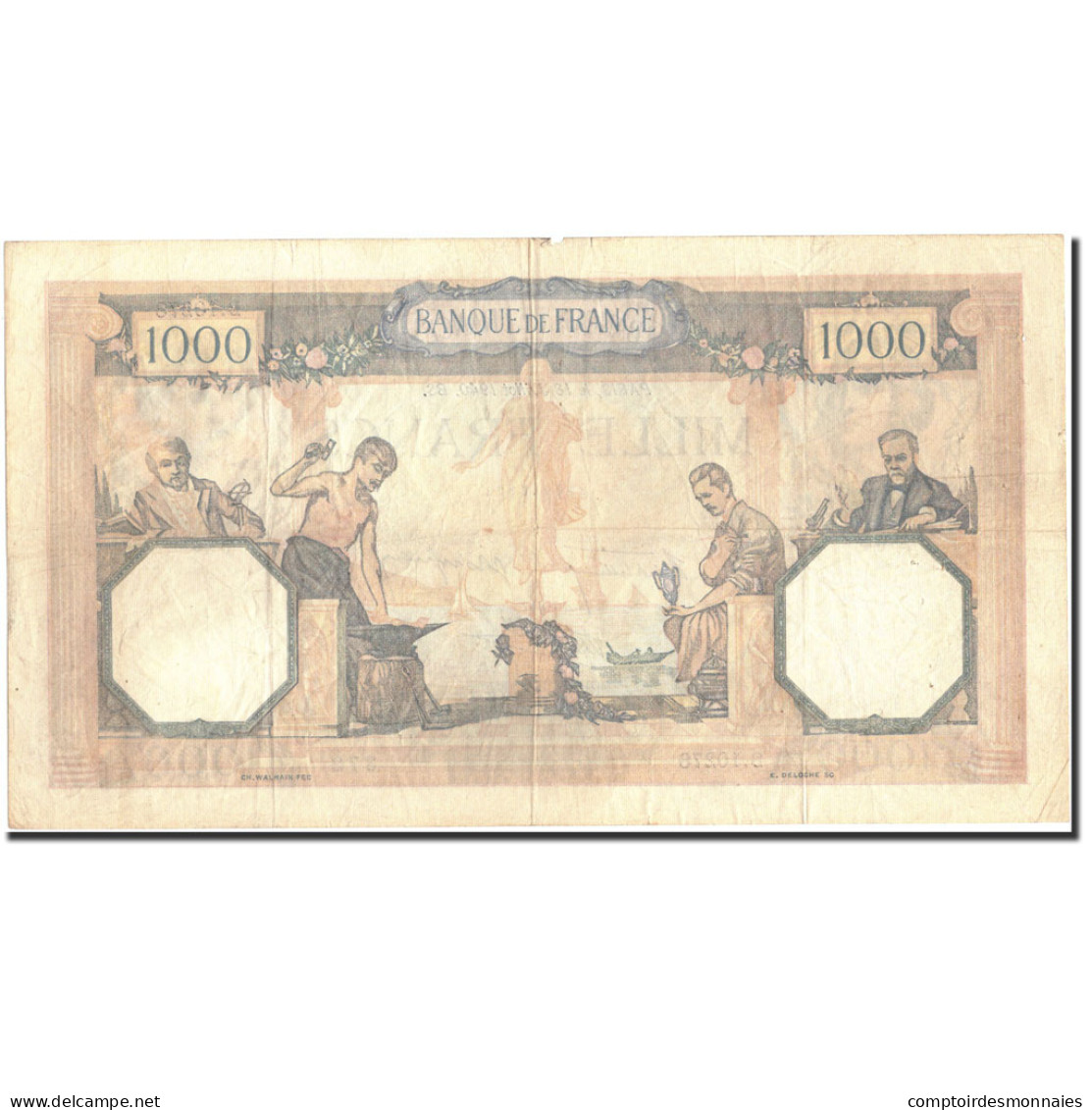 France, 1000 Francs, 1 000 F 1927-1940 ''Cérès Et Mercure'', 1940, 1940-07-18 - 1 000 F 1927-1940 ''Cérès Et Mercure''