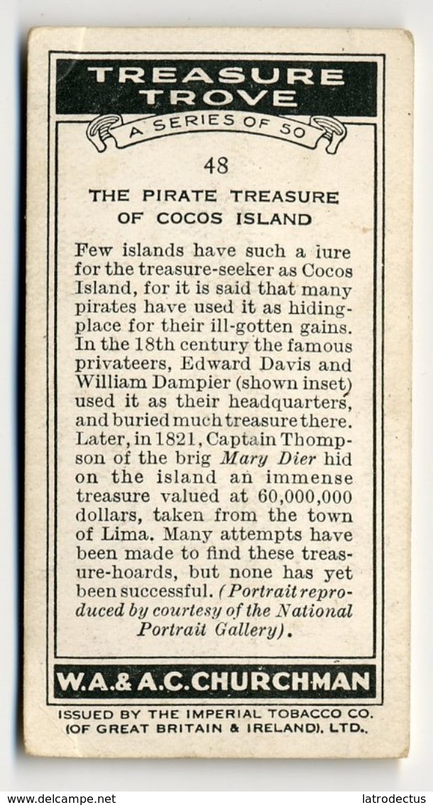 Churchman - 1937 - Treasure Trove - 48 - The Pirate Treasure Of Cocos Island - Churchman