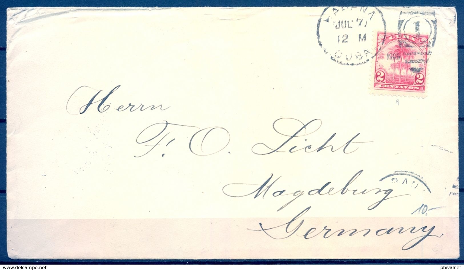 1909 , CUBA , SOBRE CIRCULADO ENTRE LA HABANA Y MAGDEBURGO - Lettres & Documents