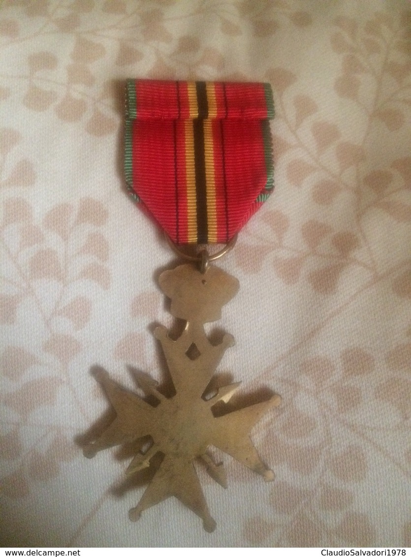 Croce Medaglia Smaltata Fed. Nat. Combattants - Belgique - België