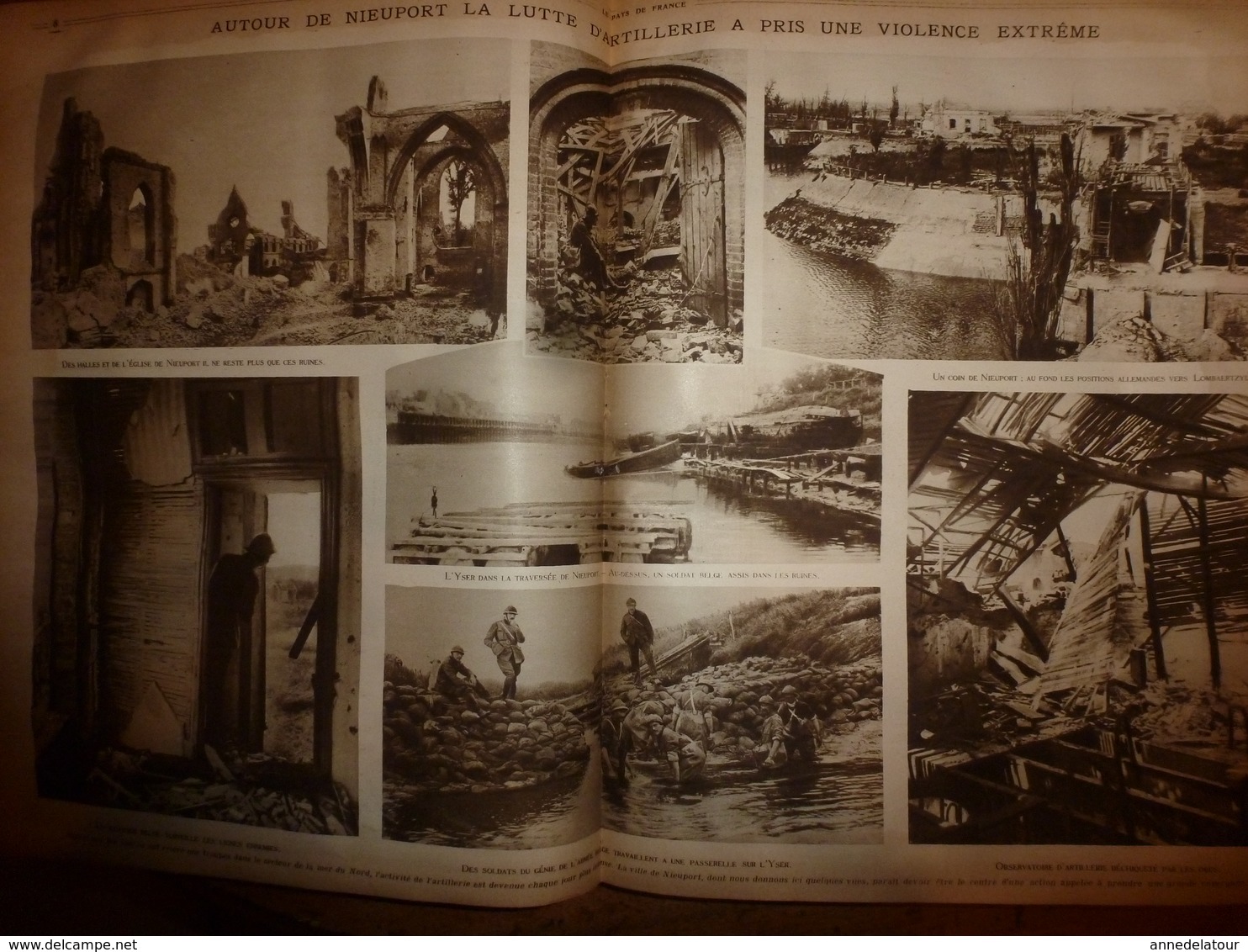 1917-1918 LPDF Important documentaire texte-photos concernant la BELGIQUE sur cette période de la 1ère GUERRE MONDIALE