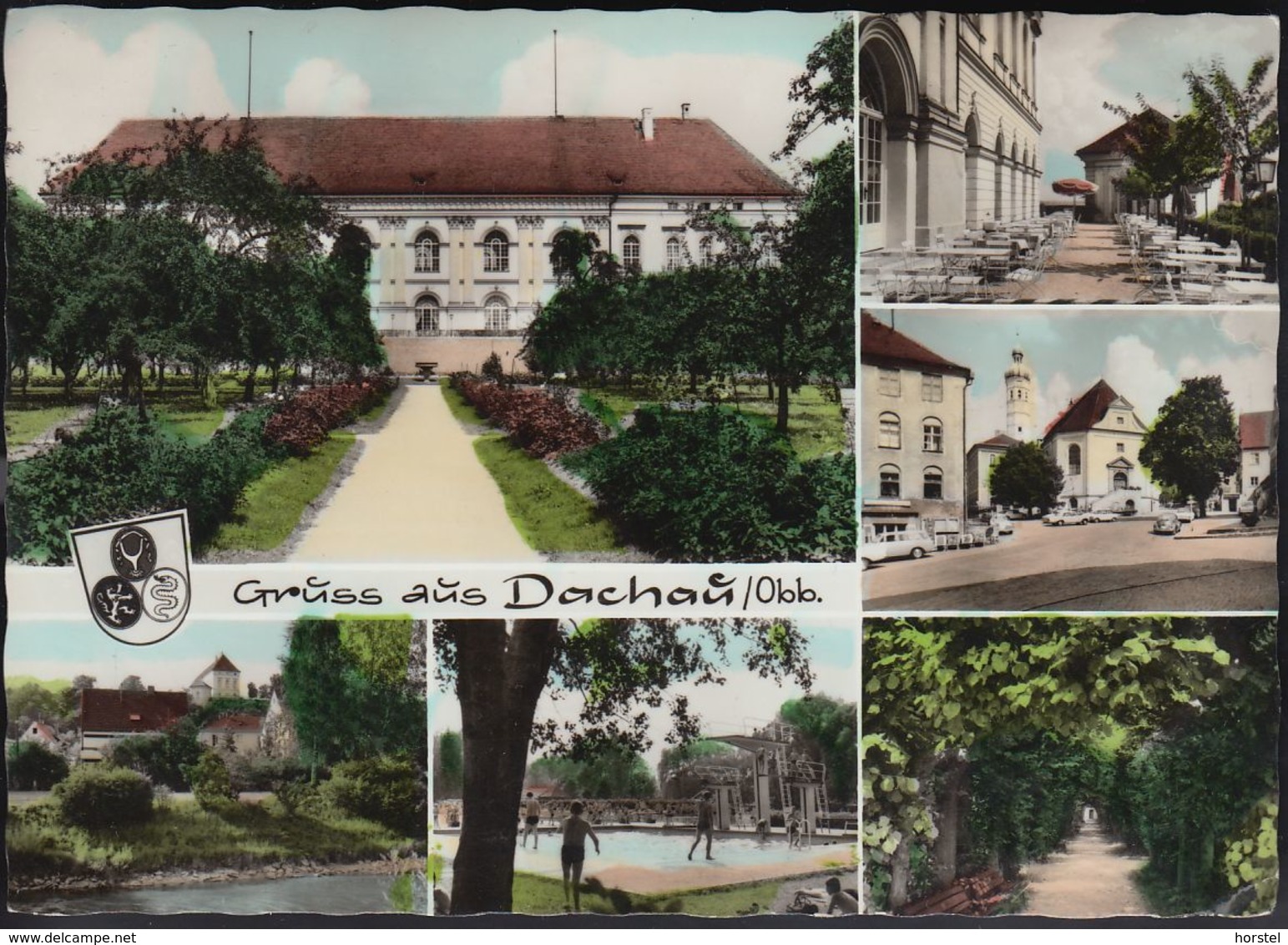 D-85221 Dachau - Mehrbildkarte  (Oberbayern) - Schwimmbad (60er Jahre) - Dachau