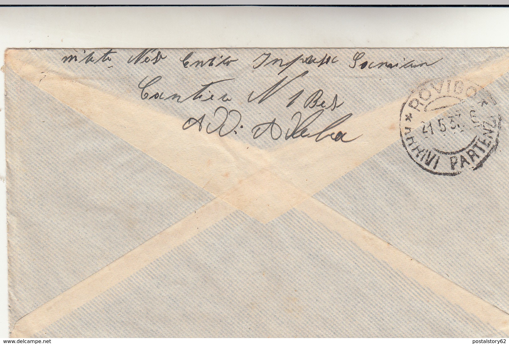 Addis Abeba Per Rovigo, Cover Con Affrancatura Mista 1937 - Ethiopie