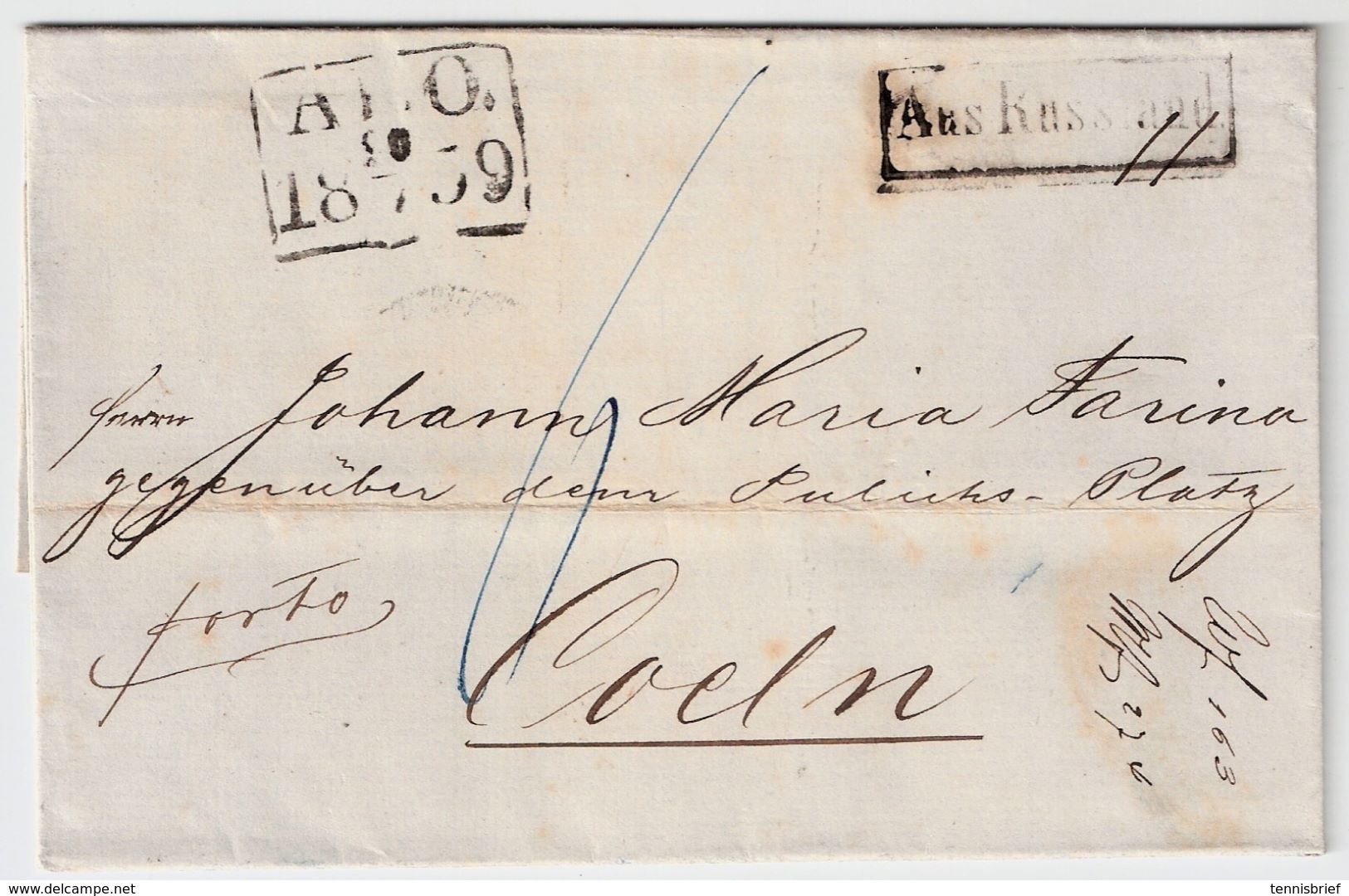 Finnland, 1859, " ABO " Nach Köln   , #9126 - ...-1845 Vorphilatelie