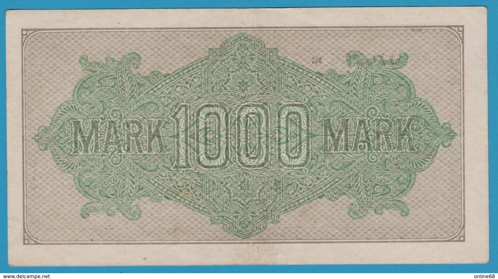 DEUTSCHES REICH 1000 Mark  Code NF  15.09.1922 # Wa 013294*  P# 76d - 1000 Mark