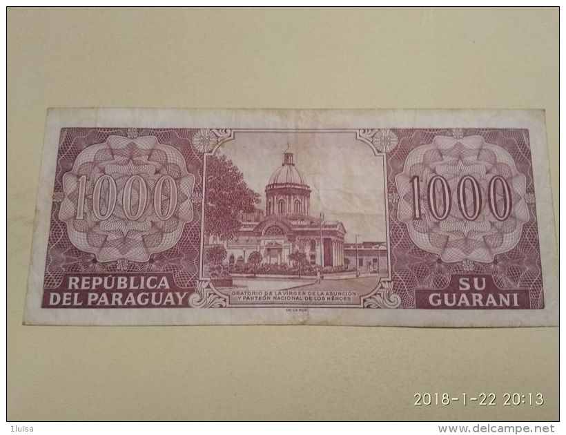 1000  Guaranies   1995 - Paraguay