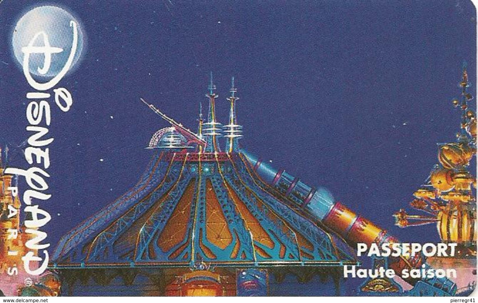 PASS-DISNEYLANDPARIS -1996-SPACE MOUNTAIN-ADULTE-V° N° S 049601 HORIZONTAL En HAUT-TBE- - Disney-Pässe