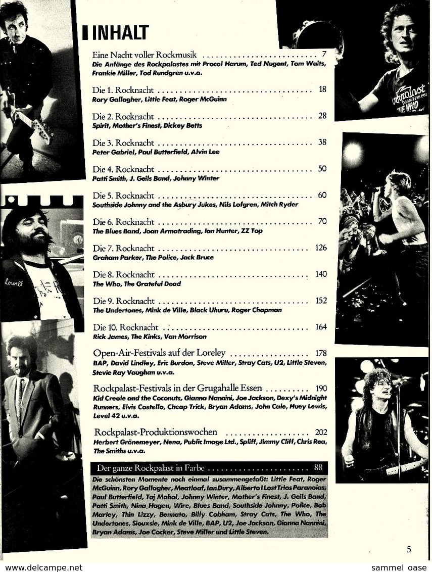 Magazin Von 1985 : 10 Jahre Rockpalast WDR Nr. 1 - Über 300 Fotos - Musik