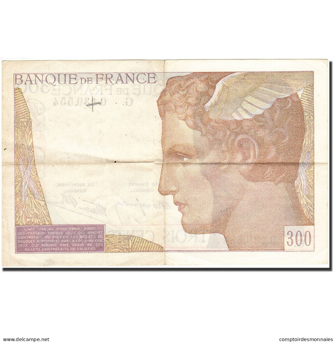 France, 300 Francs, 1938, 1938-10-06, TTB, Fayette:29.1, KM:87a - 300 F 1938-1939