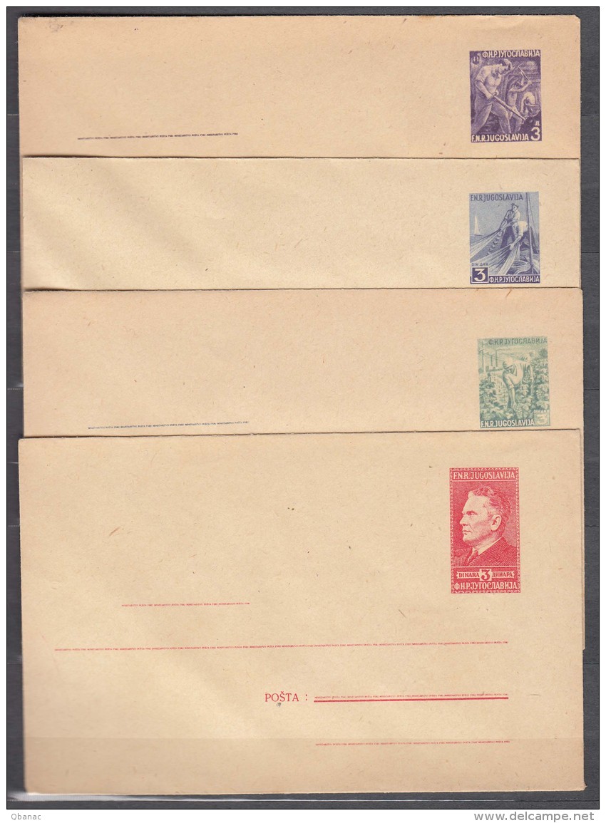 Yugoslavia Republic 1949 Industry Motives, Postal Stationery Cards - Covers In Excellent Mint Condition - Briefe U. Dokumente