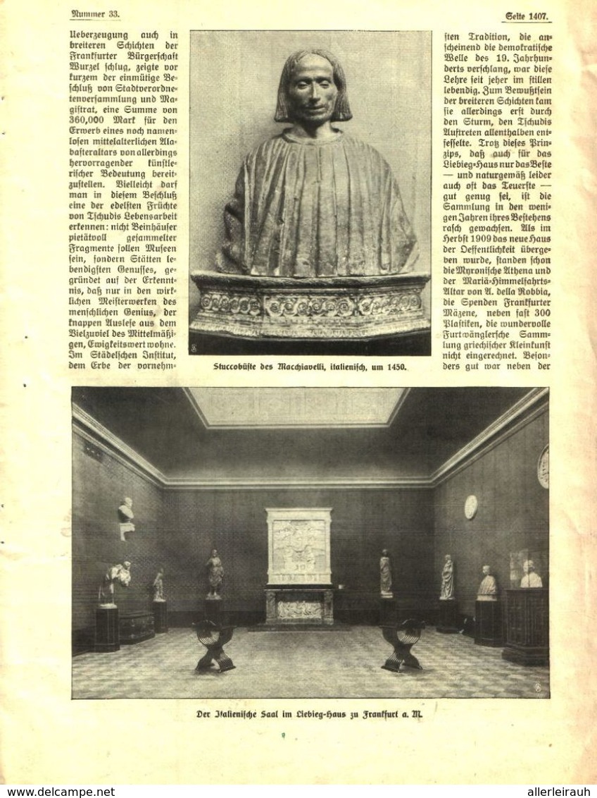 Das Liebling-Haus In Frankfurt A.M.    / Artikel, Entnommen Aus Zeitschrift / 1913 - Colis