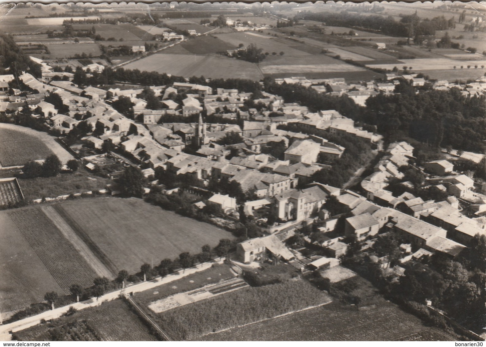 CPSM  84 LAPALUD  VUE GENERALE AERIENNE - Lapalud