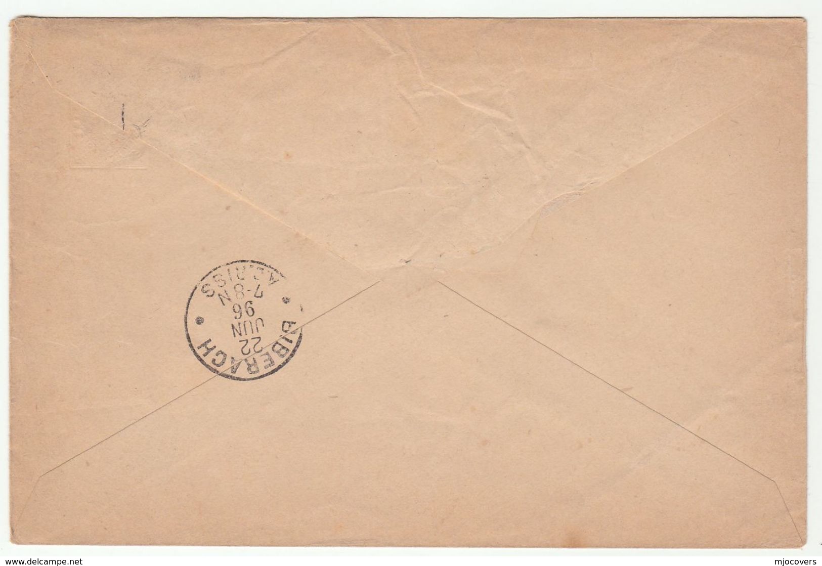 1896 MAYOR Of BELLAMONT Wurttemberg POSTAL STATIONERY COVER OCHSENHAUSEN To BIBERACH Stamps Germany - Postwaardestukken