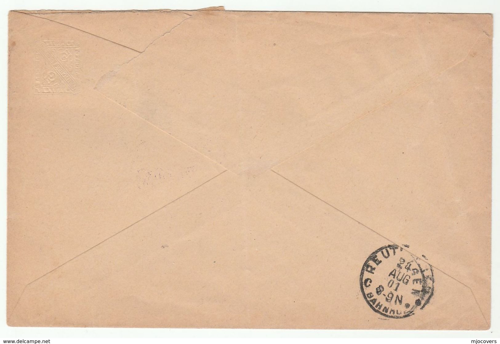 1900 REUTLINGEN COURT Wurttemberg POSTAL STATIONERY COVER To Eningen , Stamps,  Germany - Postwaardestukken