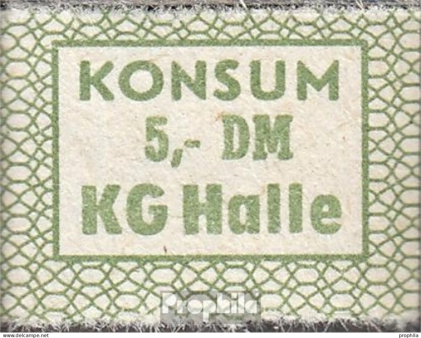 DDR Konsummarke KG Halle Bankfrisch 5 DM - Sonstige & Ohne Zuordnung