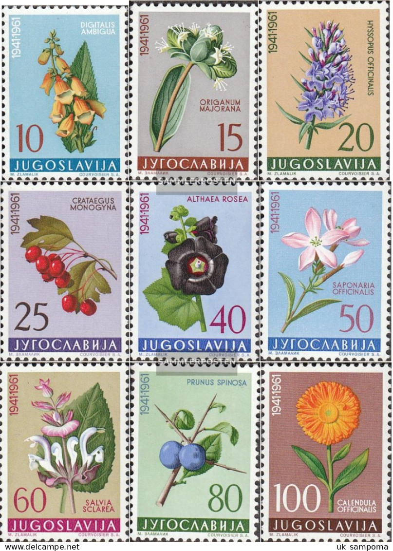 Yugoslavia 943-951 (complete Issue) Unmounted Mint / Never Hinged 1961 Yugoslav Flora - Neufs