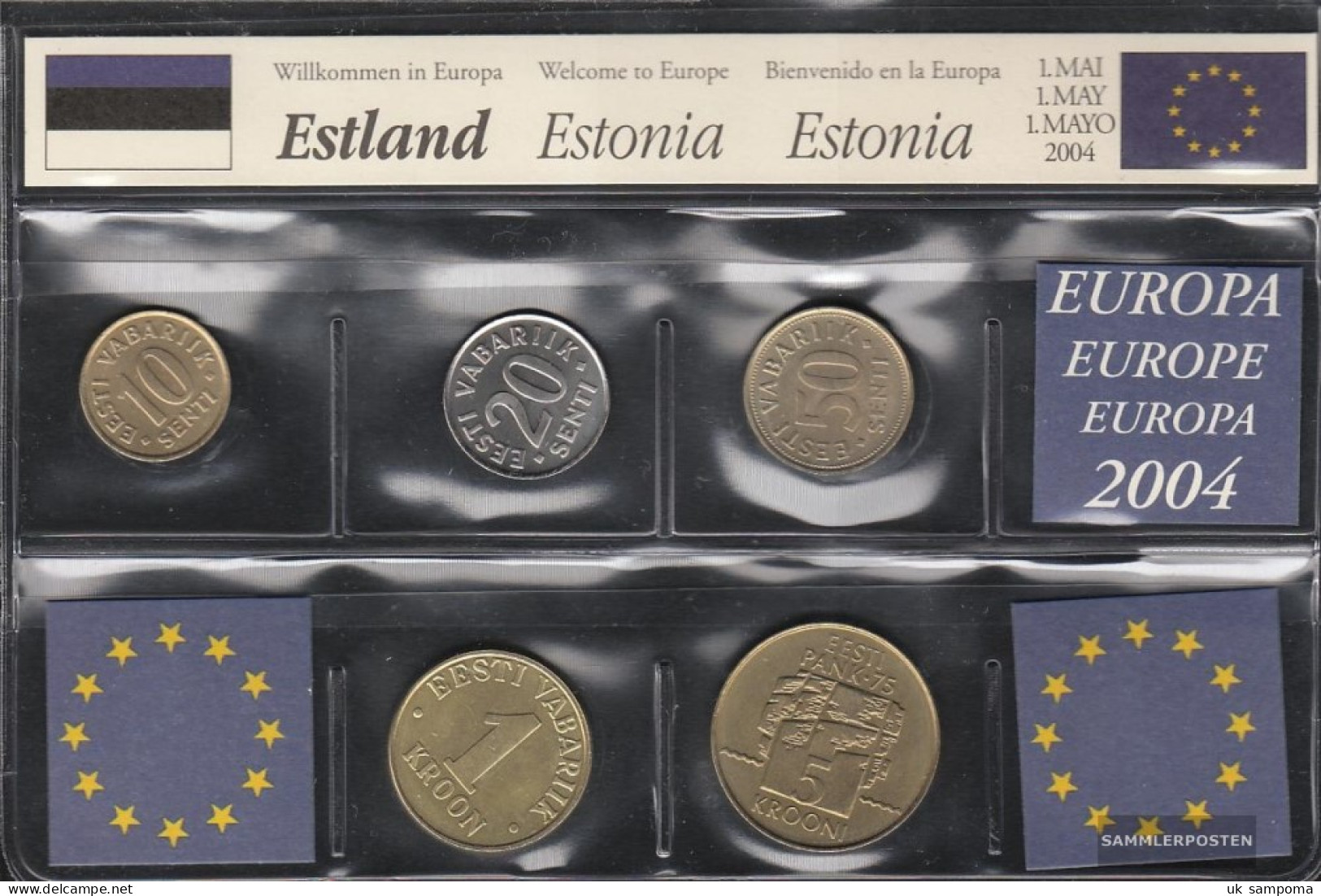 Estonia Stgl./unzirkuliert Last Completely.issue Before Euro-Introduction Stgl./unzirkuliert 1991-2008 10 Senti Until 5 - Estonie