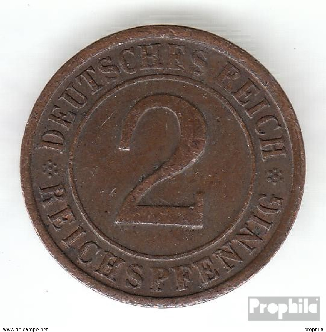 Deutsches Reich Jägernr: 314 1925 F Sehr Schön Bronze Sehr Schön 1925 2 Reichspfennig Ährengarbe - 2 Renten- & 2 Reichspfennig