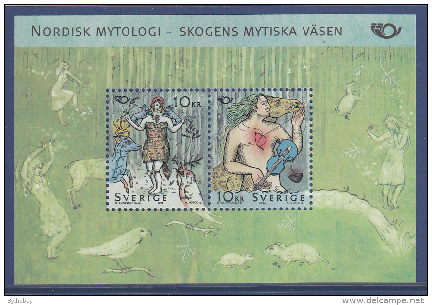 Sweden 2006 MNH Scott #2527 Sheet Of 2 10k Skogsraet, Nacken Norse Mythology - Ongebruikt