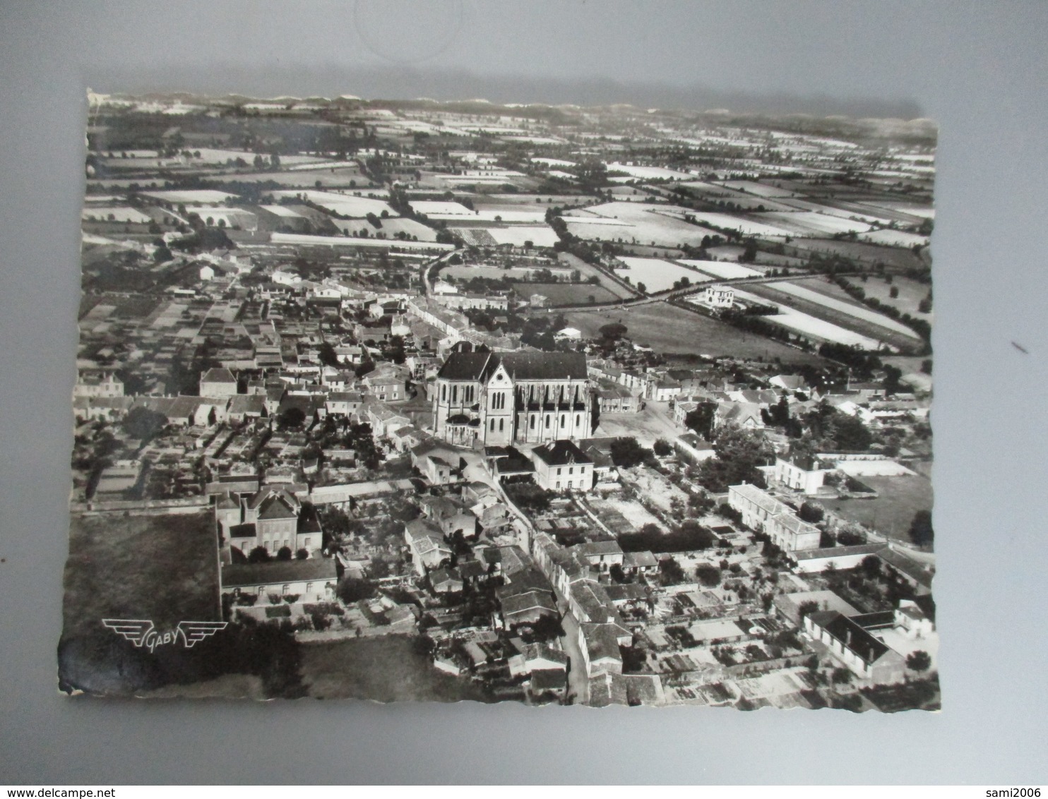 CPA PHOTO 44 BOUSSAY VUE GENERALE AERIENNE - Boussay